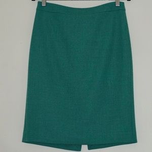 Teal Wool J Crew Skirt